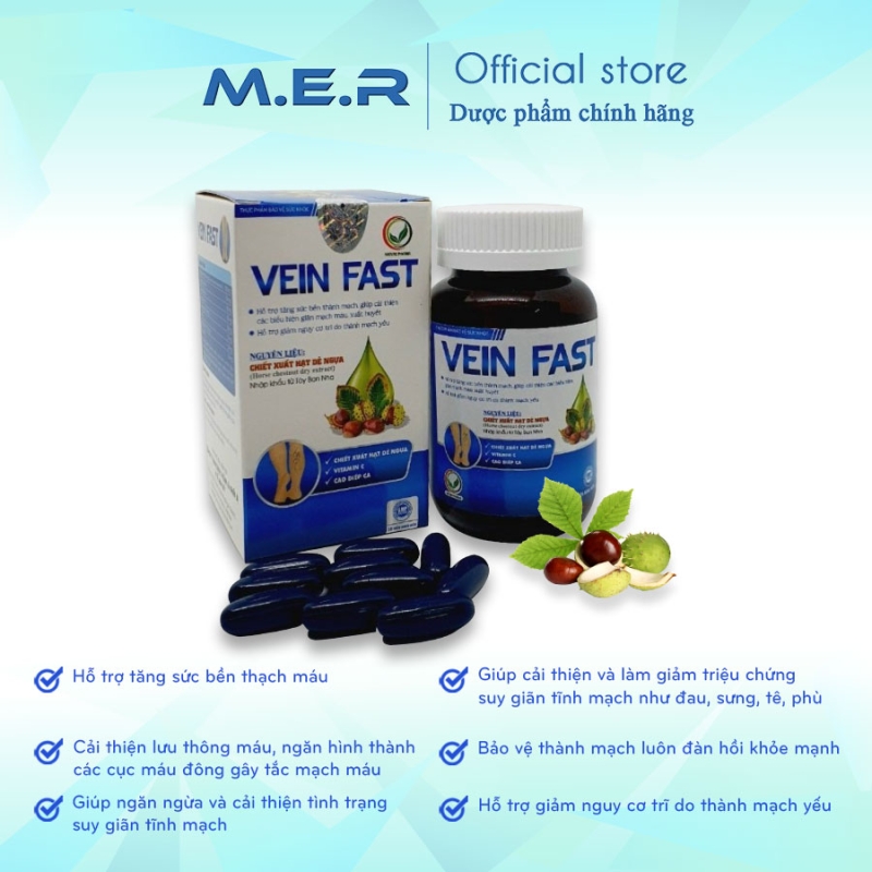 Vein Fast - Viên uống hỗ trợ điều trị giãn tĩnh mạch | CÔNG TY TNHH M.E.R