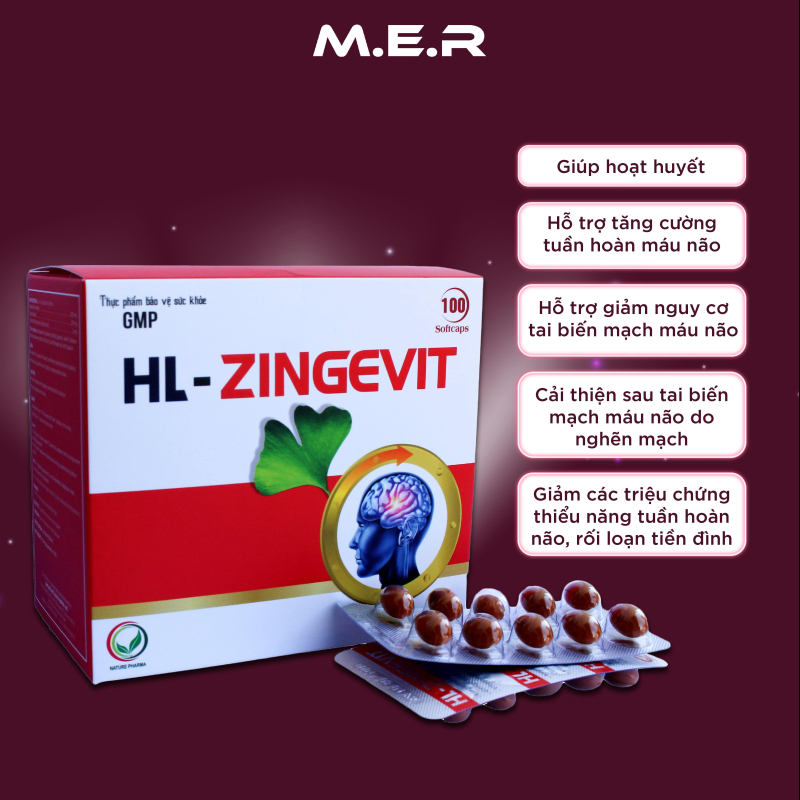 Viên uống HL-ZINGEVIT họat huyết dưỡng não | CÔNG TY TNHH M.E.R